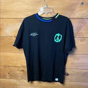 Boohoo Man T-shirt Md With Neon Back Print Peace Sign Ofcl-Homme Limited Edition